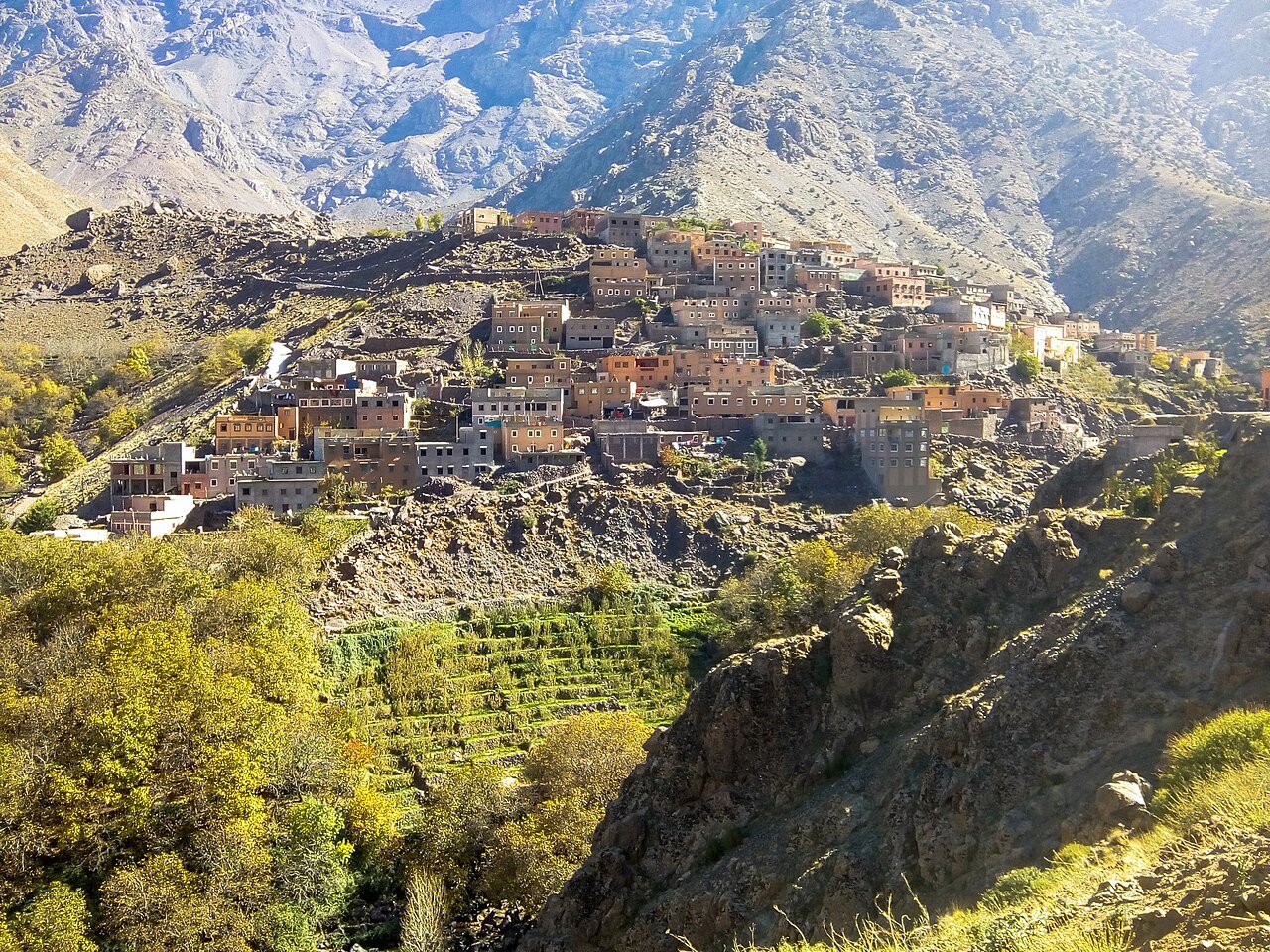 Imlil village High Atlas Mountains Morocco