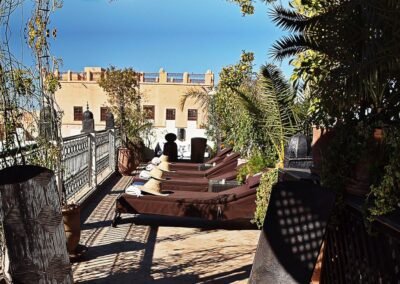 Riad Assakina breakfast on the terrace