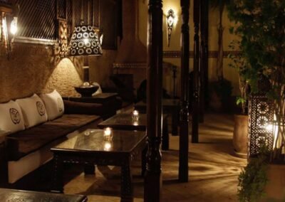 Riad Assakina rooftop terrace view over Marrakech