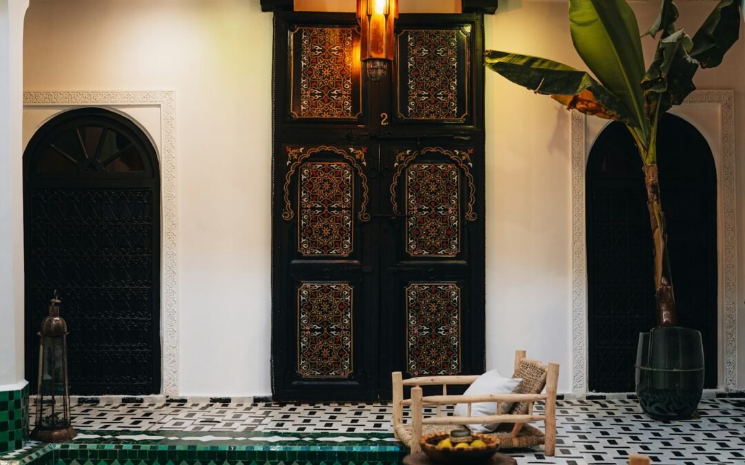 Best riads in Marrakech for digital nomads - courtyard pool