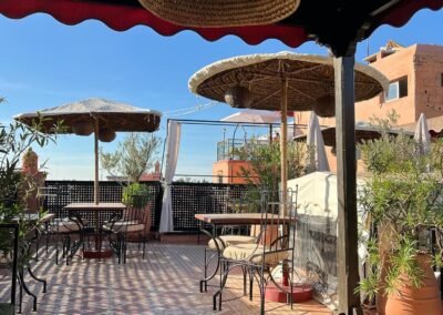 Riad Andalla — rooftop terrace at night