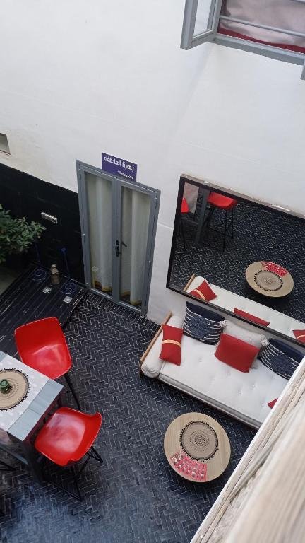 Patio lounge from above