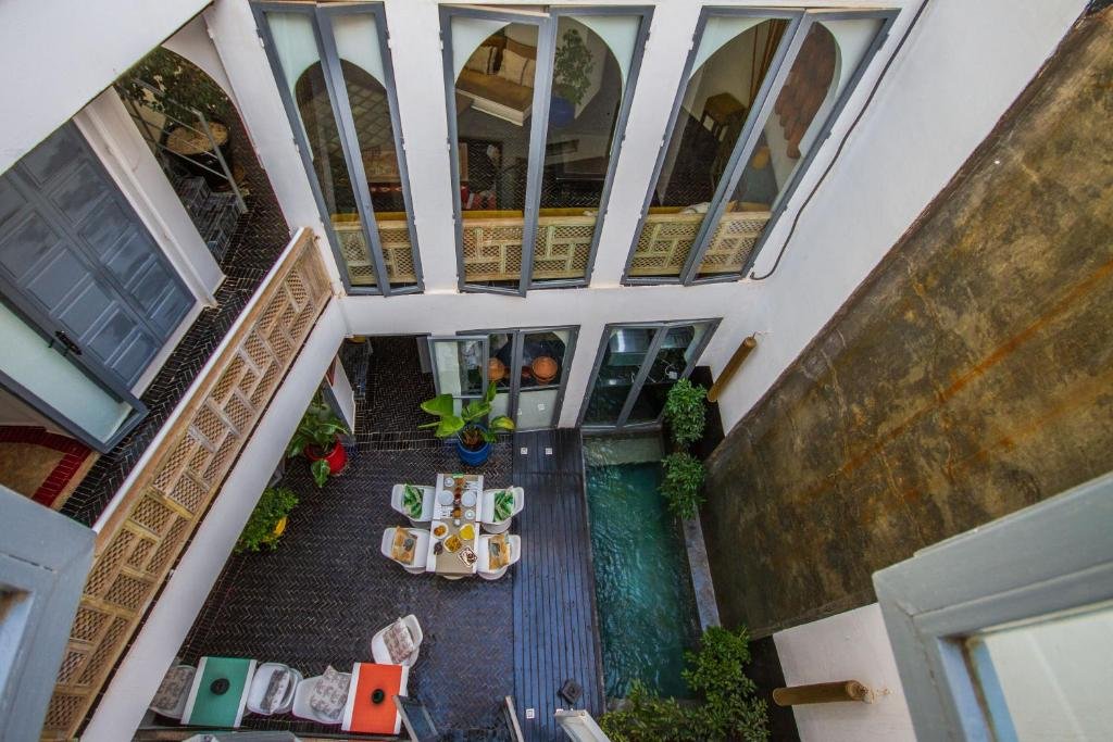 Riad patio seen from above